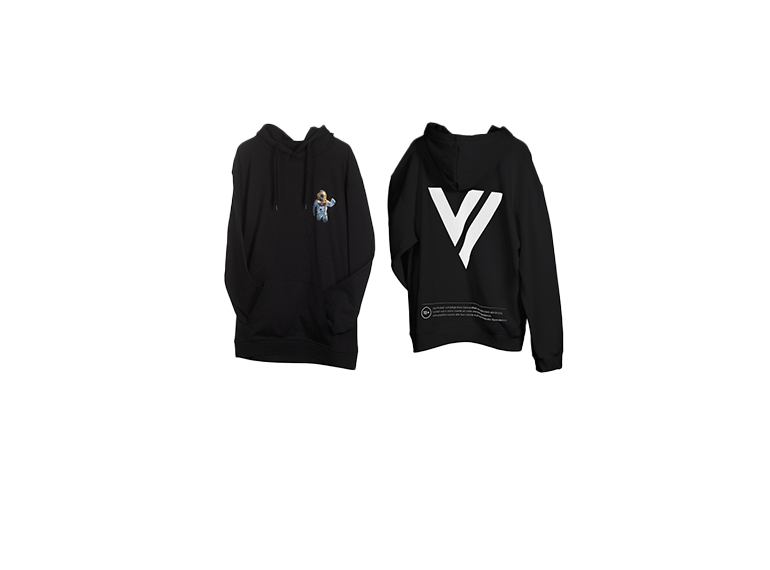 black hoodie xl
